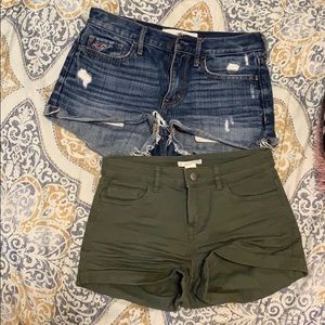 Hollister and H&M shorts